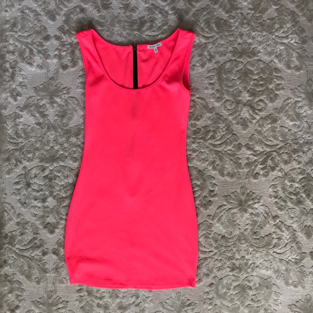 Neon pink party dress